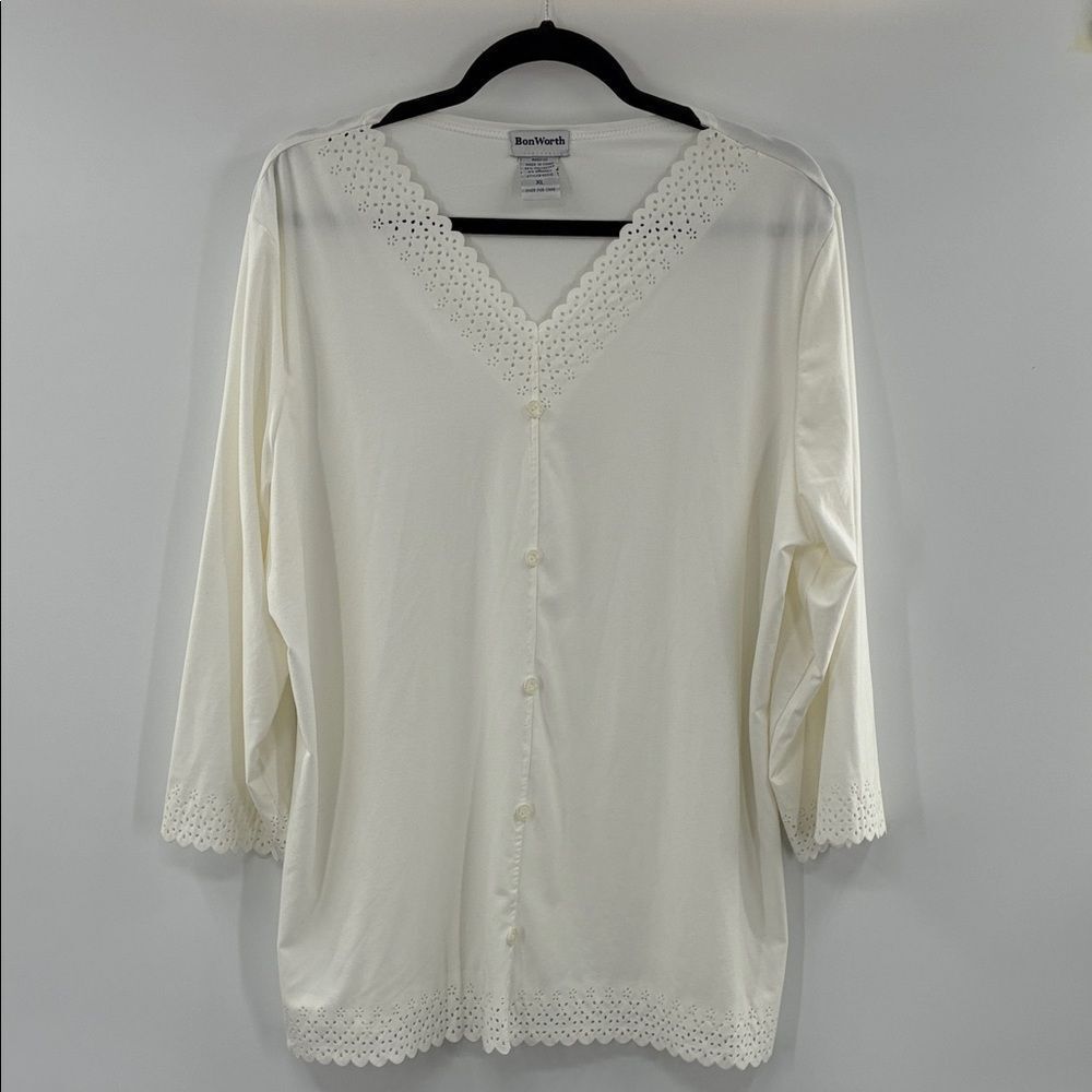 3For20 BonWorth Classic White Button size: XL